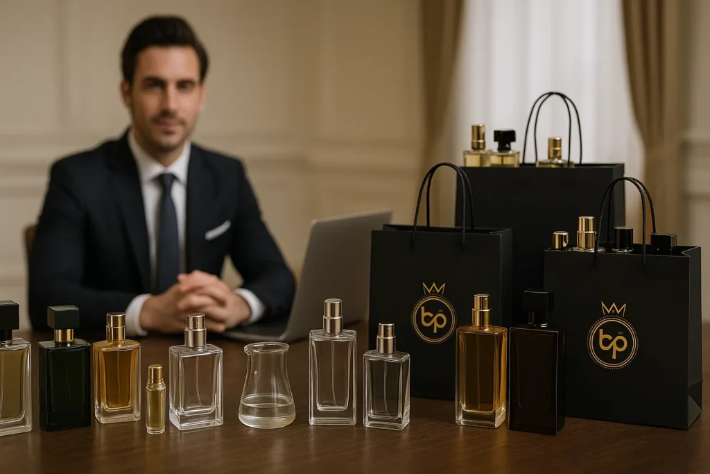 Distribuidor mayorista de perfumes premium Believe Perfumería con frascos, esencias y kits